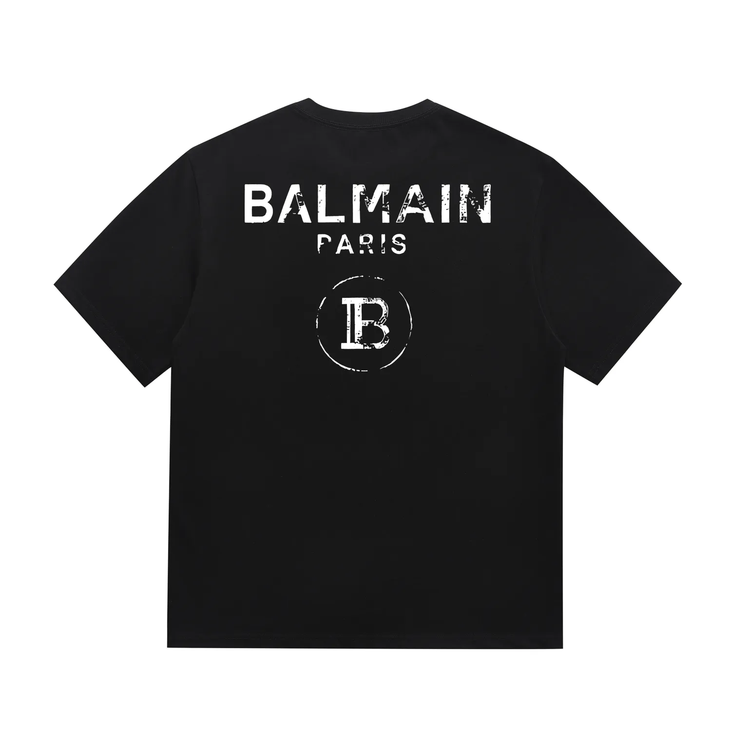 "High Quality" BALMAIN Official Same Style Short-sleeved T-shirt 2024 Spring and Summer New Arrival Heavy Industry Printing Original Imported Customized Gram Pure Cotton High-density Thread Same Style Fabric Loose Fit Super Versatile Very Suitable for Men and Women A Must-Have Color: Black White Sizes: S M L XL XXL